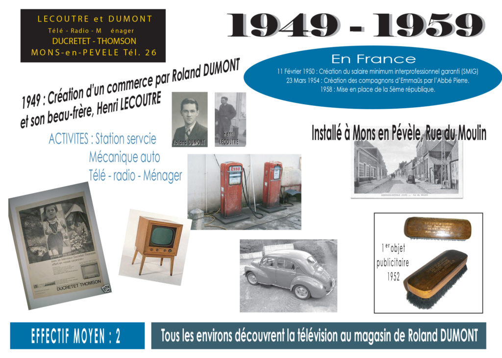 Historique Dumont 1949-1959